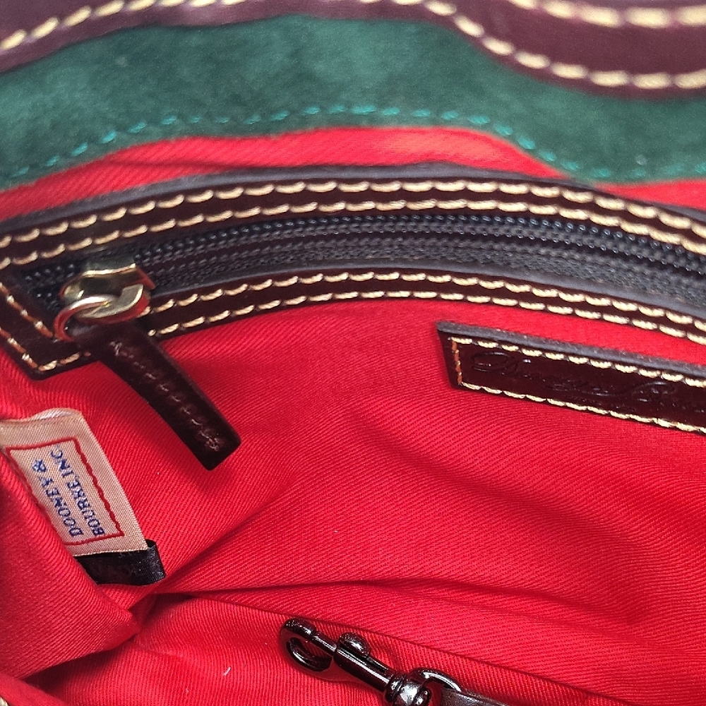 Dooney & Bourke Florentine Toledo Messenger/Mailbag Rouge, Bordeaux, Burgundy - Picture 2 of 3